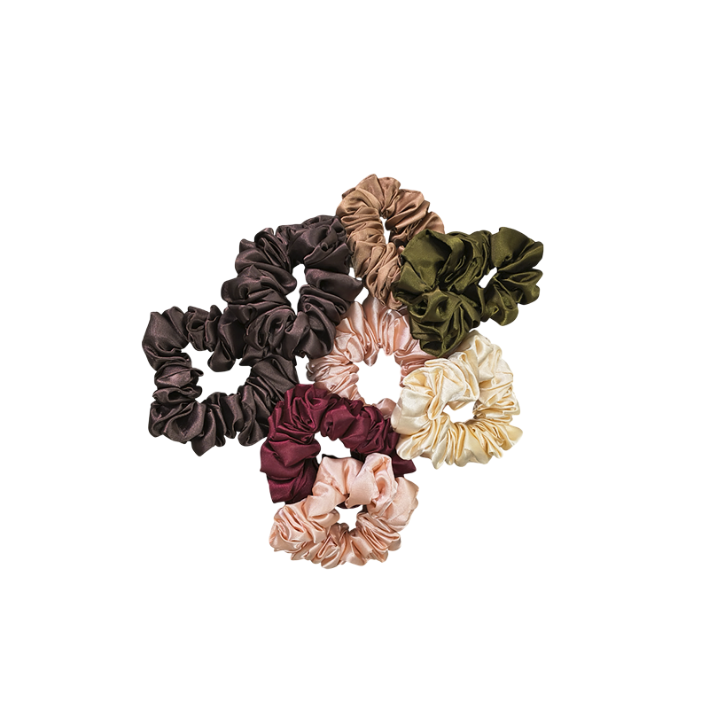 Luxury Satin Scrunchies Set for Women, Girls | Anti-Hair-Breakage Hair Ties| Set Of 3