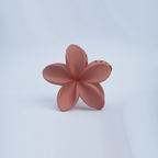 Plumeria Flower Claw Hair Clip| Five Petal Plumeria Flower Design| Matte Finish Hair Clip| Lightweight Form For Girls