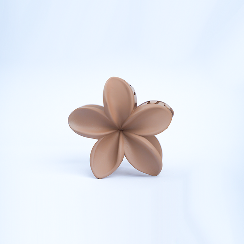 Plumeria Flower Claw Hair Clip| Five Petal Plumeria Flower Design| Matte Finish Hair Clip| Lightweight Form For Girls