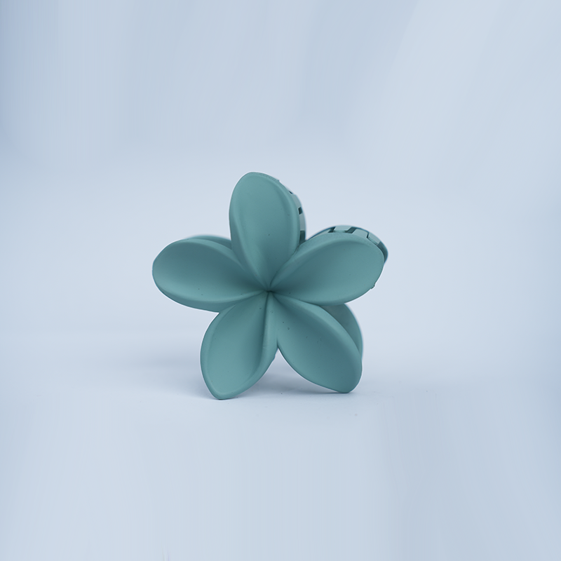Plumeria Flower Claw Hair Clip| Five Petal Plumeria Flower Design| Matte Finish Hair Clip| Lightweight Form For Girls
