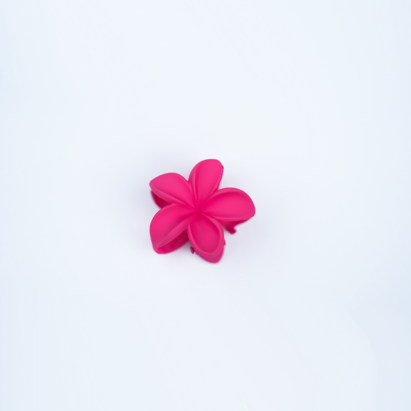 Plumeria Flower Claw Hair Clip| Five Petal Plumeria Flower Design| Matte Finish Hair Clip| Lightweight Form For Girls