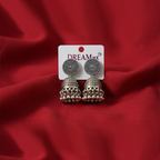 Silver Plated Oxidized Silver Jhumka Earrings| Traditional Indian Bell-Shaped Earring For Girls