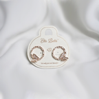 Rose Gold Plated Butterfly and Crystal Hoop Earrings| Sparkling Cubic Zirconia (CZ) Butterfly Huggie Hoop