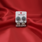 Silver Plated Oxidized Silver Jhumka Earrings| Traditional Indian Bell-Shaped Earring For Girls