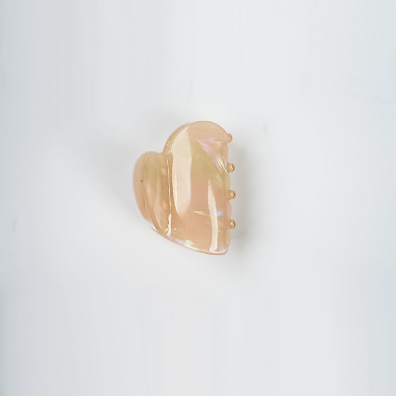 Heart-Shaped Iridescent Hair Claw Clip| Non-Slip Grip For Various Hair Type & Styles