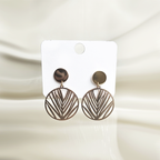 Rose Gold-Toned Stainless-Steel Leaf Statement Dangle Earrings| Lightweight Earrings For Girls