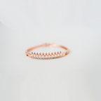 Rose Gold Toned Hinged Bangle Bracelet| Row Of Lustrous Pearls & Sparkling Cubic Zirconia| Lightweight Bangle Bracelet For Women's & Girls