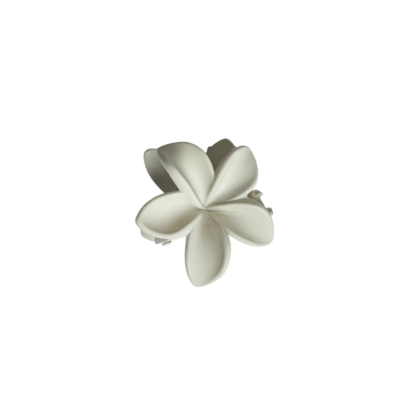 Plumeria Flower Claw Hair Clip| Five Petal Plumeria Flower Design| Matte Finish Hair Clip| Lightweight Form For Girls