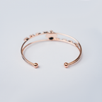 Double band Open Cuff Bracelet With Stones| Charming Motif & Sparkling Crystals| Lightweight Bracelet For Women's/Girls