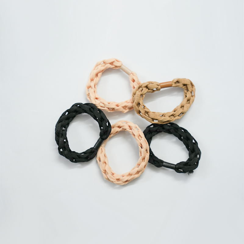 Braided Fabric Hair Tie| Elastic Hair Tie For Women's & Girls| Soft & Stretchy Fabric| Suitable For All Hair Types| Pack of 5