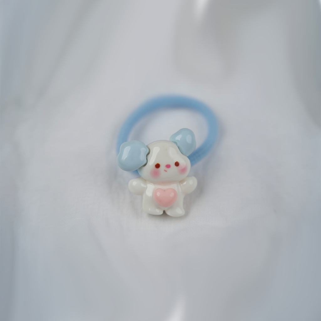 Cute Cartoon Hair Ties In Pastel Colors| Small Hair Ties For Kids| 1 Pair