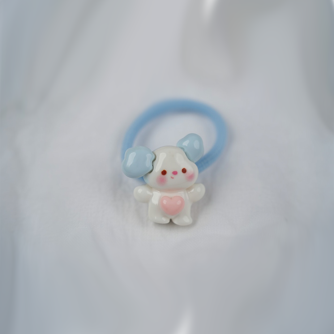 Cute Cartoon Hair Ties In Pastel Colors| Small Hair Ties For Kids| 1 Pair