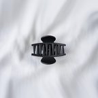 Small Black Matte Finish Hair Claw Clips| Durable Plastic Hair Clips For Girls| Pack Of 6