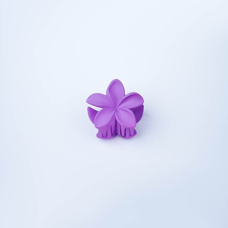 Plumeria Flower Claw Hair Clip| Five Petal Plumeria Flower Design| Matte Finish Hair Clip| Lightweight Form For Girls