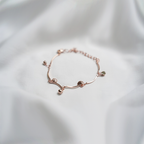 Rose Gold-Plated chain bracelet With Shell And Crystal Charms| Simple Bracelet For Girls