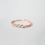 Rose Gold Toned Wavy Bangle Bracelet| Lustrous Pearls & Sparkling Clear Crystals| Lightweight Bangle For Women's