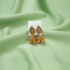 Gold-Plated Traditional Indian Jhumka Earrings| Antique Finish & Accents Color Earrings For Girls