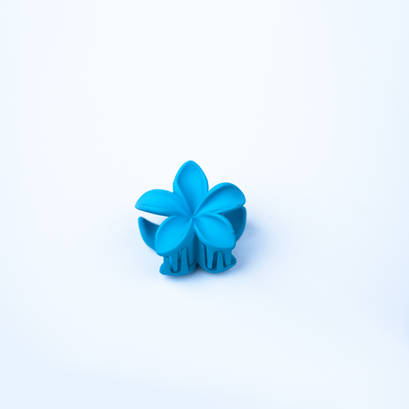 Plumeria Flower Claw Hair Clip| Five Petal Plumeria Flower Design| Matte Finish Hair Clip| Lightweight Form For Girls