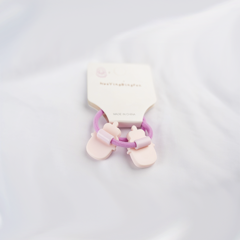 Cute Cartoon Hair Ties In Pastel Colors| Small Hair Ties For Kids| 1 Pair