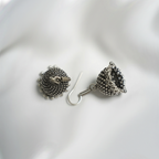 Traditional Oxidized Silver Jhumka Earrings| Antique finish Jhumka For Girls