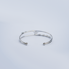 Double Band Star Open Cuff Bracelet| Rectangular-Cut Stone| Lightweight Bracelet for Women's