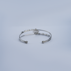 Double band Open Cuff Bracelet With Stones| Charming Motif & Sparkling Crystals| Lightweight Bracelet For Women's/Girls