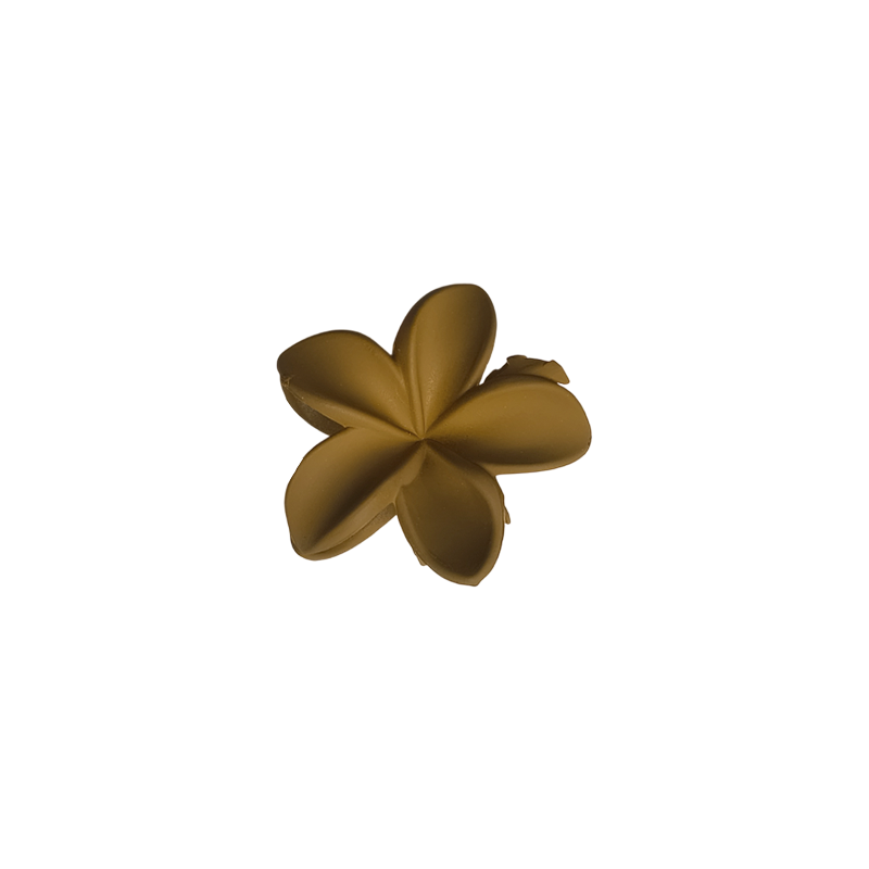 Plumeria Flower Claw Hair Clip| Five Petal Plumeria Flower Design| Matte Finish Hair Clip| Lightweight Form For Girls