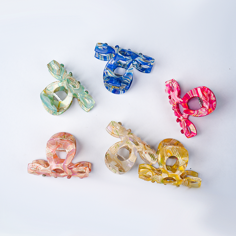 Stylish Acrylic Marble Design Hair Clutcher| Lightweight & Durable Hair Clip For women's