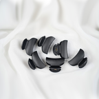 Small Black Matte Finish Hair Claw Clips| Durable Plastic Hair Clips For Girls| Pack Of 6