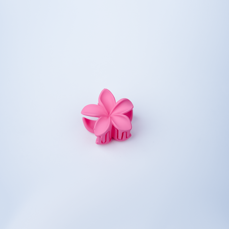 Plumeria Flower Claw Hair Clip| Five Petal Plumeria Flower Design| Matte Finish Hair Clip| Lightweight Form For Girls