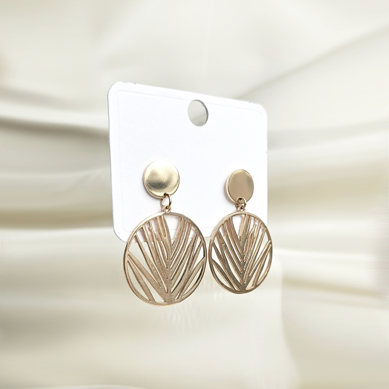 Rose Gold-Toned Stainless-Steel Leaf Statement Dangle Earrings| Lightweight Earrings For Girls