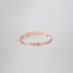 Rose Gold Toned Hinged Bangle Bracelet| Central Bar Design With Two Rows Of Small, Round, White Accents| Lightweight Bracelet For Women's & Girls
