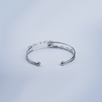 Roman Dial Open Cuff Bracelet| Black Enamel Motif & Clear Crystal Accents| Lightweight Bracelet for Women's