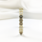 Crystal Daisy Flower Gold Plated Floral Bangle Bracelet| Stylish Party & Everyday Accessory