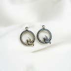 Oxidised Silver Bird Wreath Hoop Earrings| Circular Statement Studs| Nature Inspired Design For Girls