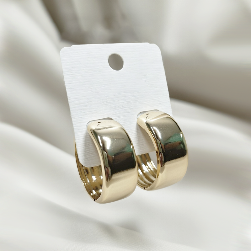 Rose Gold Plated Chunky Hoop Earrings| Lightweight Earrings For Girls