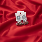 Silver Plated Oxidized Silver Jhumka Earrings| Traditional Indian Bell-Shaped Earring For Girls