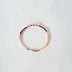 Rose Gold-Tone Finish Hinged Bangle Bracelet| Lustrous White Pearls & Sparkling Clear Crystals| Lightweight Bracelet For Women's & Girls