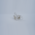 Elegant Pearlescent Flower Mini Banana Hair Claw Clip| Durable, Lightweight & Transparent Plastic Hair Clip For Women & Girls