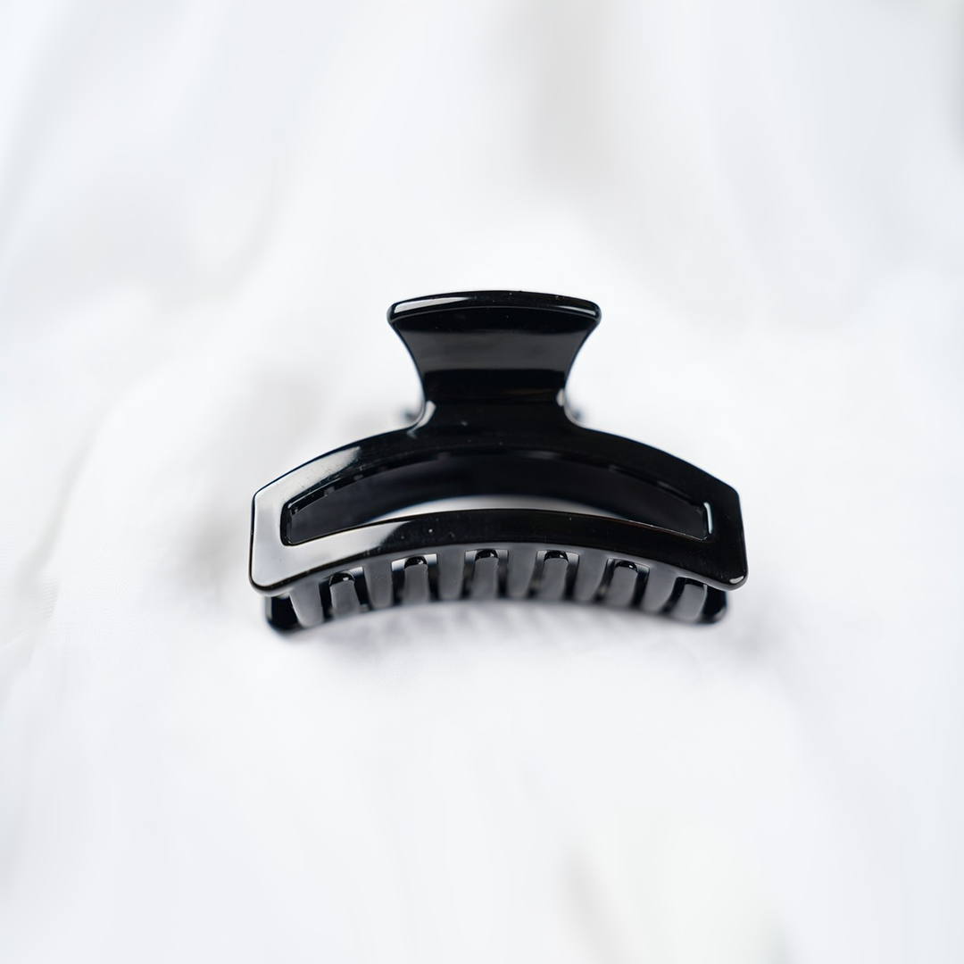 Black Plastic Hair Claw Clips| Suitable For All Hair Types| Pack Of 6