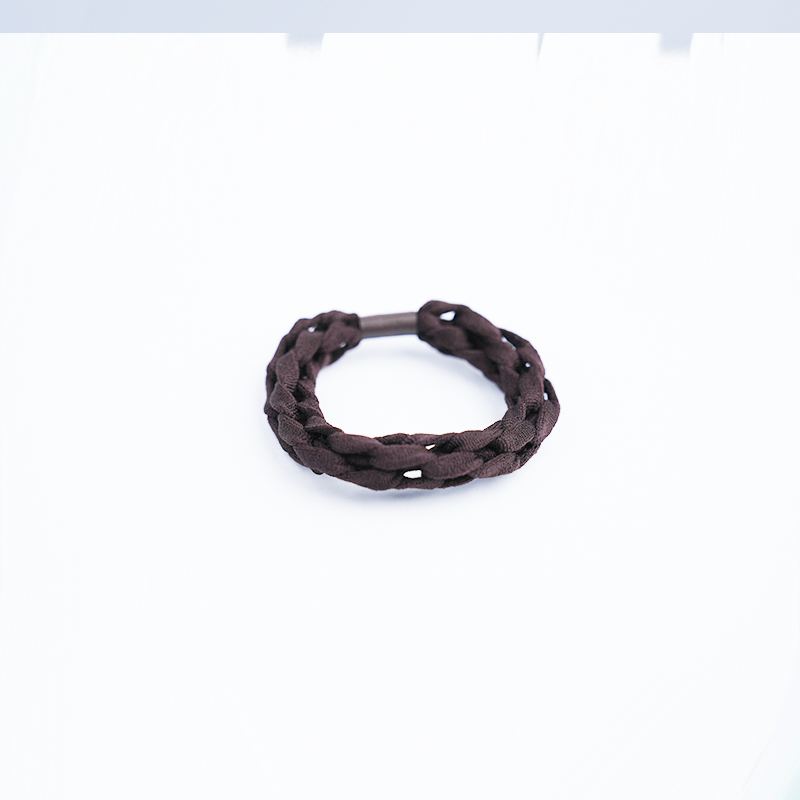 Braided Fabric Elastic Hair Tie For Women's & Girls| Soft & Damage Free Hair Tie| Suitable For All Hair Types| Pack of 5